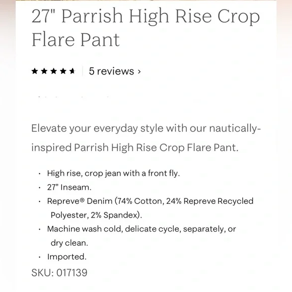 Lilly Pulitzer Parrish High Rise Crop Flare Pant 💛🤎 - Picture 4 of 9